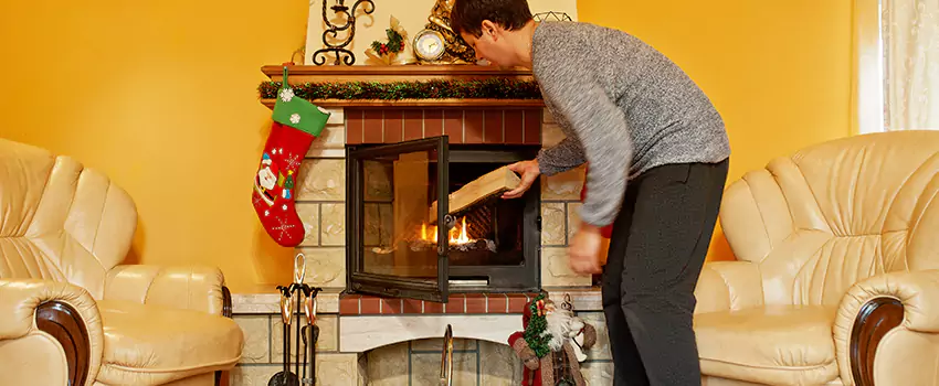 Rusted Metal Fireplace Restoration in Rose Hill, Virginia